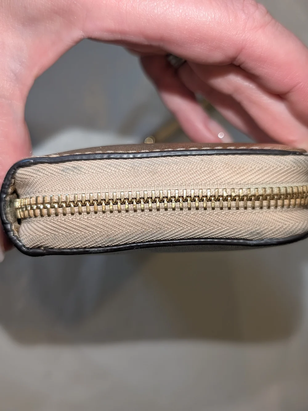 Michael Kors Jet Set Metallic Gold Saffiano Leather Zip Wallet‎ Wristlet luxury